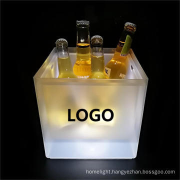 Square LED Light Up Ice Bucket